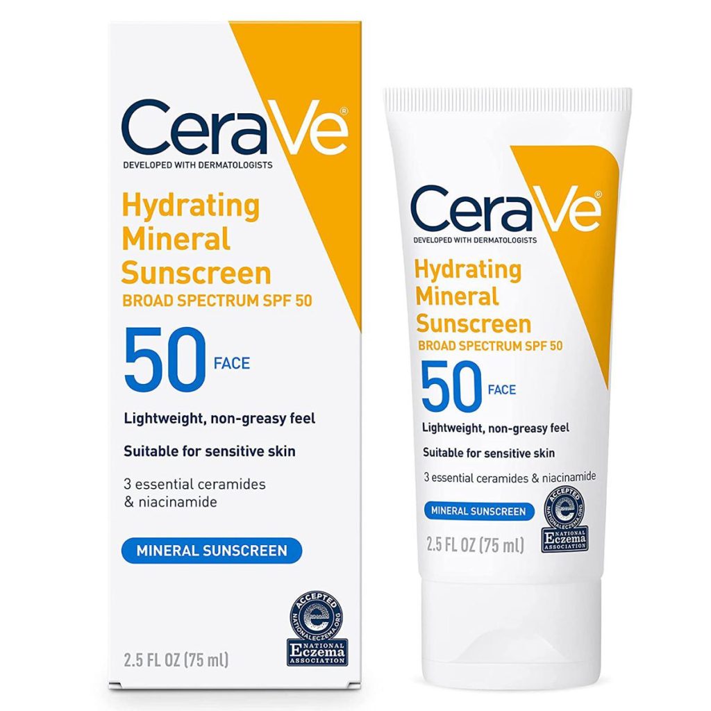 CeraVe Hydrating Mineral Face Sunscreen 75ml