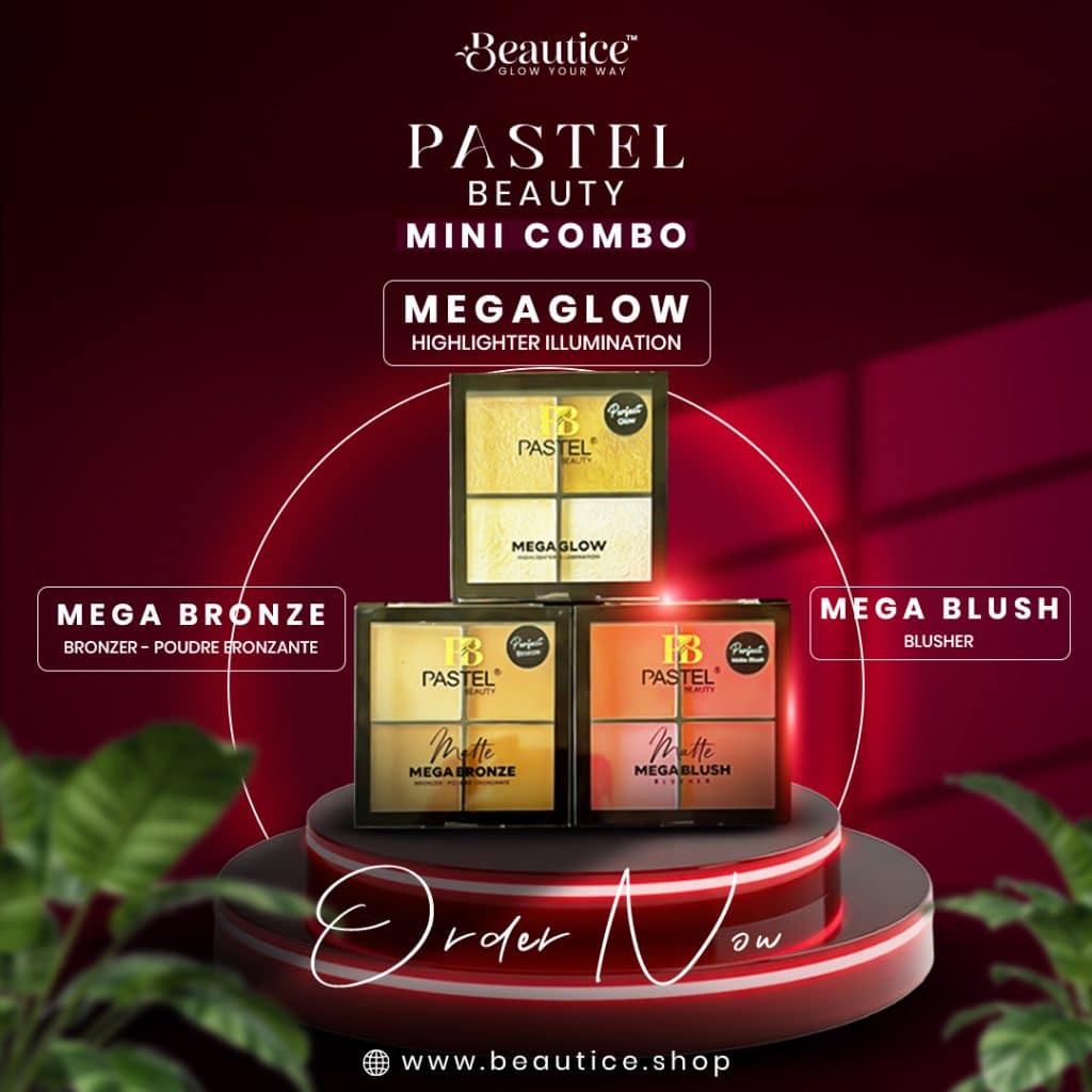 Pastel Beauty Mini Combo: ৩-ইন-১ গ্লো মেকআপ কিট