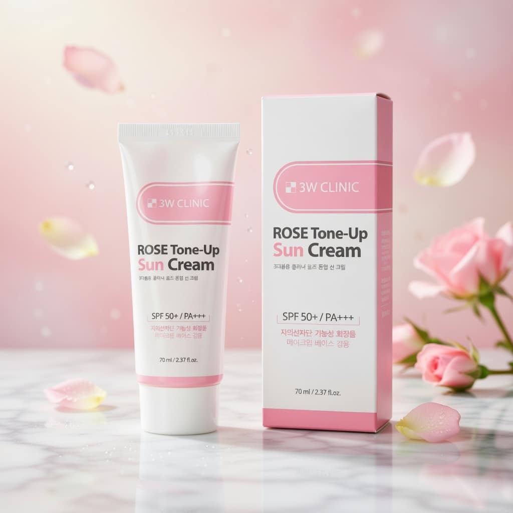 3W Clinic Rose Tone-Up Sun Cream SPF50+ PA+++ (70ml)